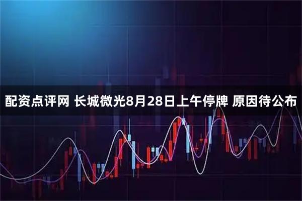 配资点评网 长城微光8月28日上午停牌 原因待公布