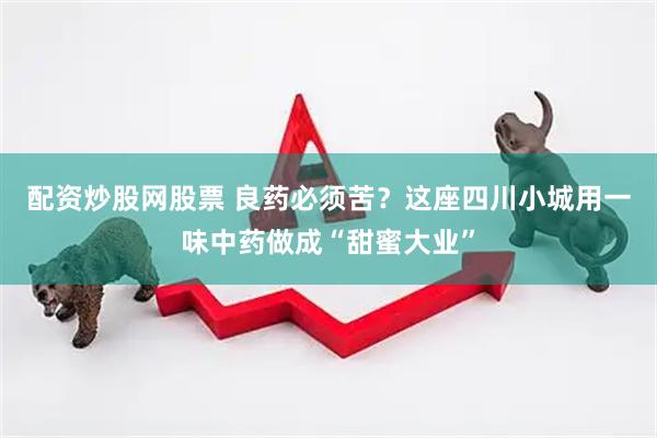 配资炒股网股票 良药必须苦？这座四川小城用一味中药做成“甜蜜大业”